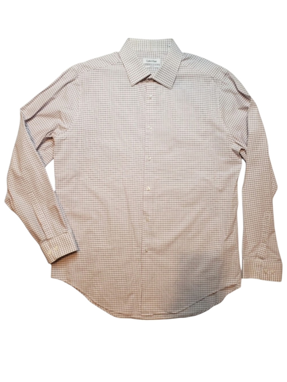 Calvin Klein Plaid Button Up Slim Fit Men's Dress Shirt